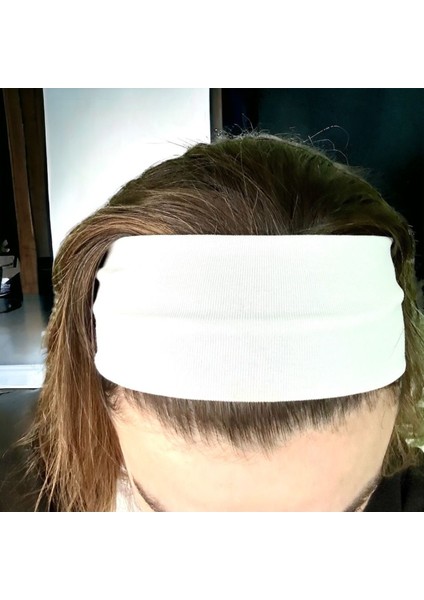 Kadın Beyaz Renk Geniş model Saç Bandı, Saç Tokası