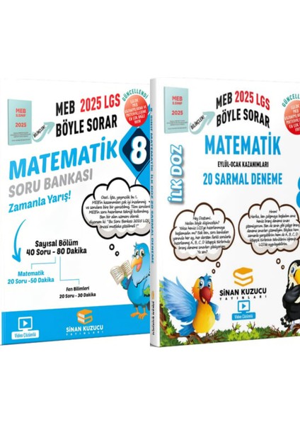 8. Sınıf Matematik Soru Bankası ve Matematik 20 Sarmal Deneme