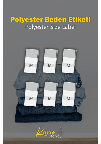 Giyim Etiketi / M Beden Beyaz Renk Polyester Dokuma Orta Katlama - 100 Adet fiyatları