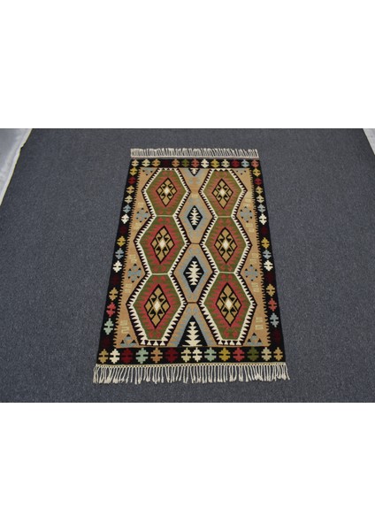 Yeni El Dokuma Lüks Şaheser Kula Izmir Yün Kilim 5131