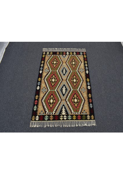 Yeni El Dokuma Lüks Şaheser Kula Izmir Yün Kilim 5131