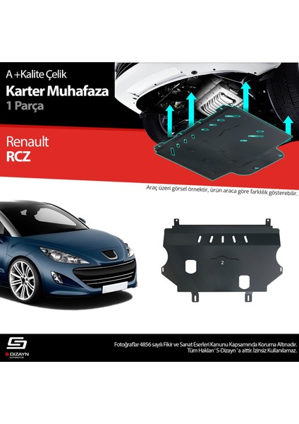 S-Dizayn Peugeot Rcz Çelik Karter Muhafaza 2010-2013 A+ Kalite