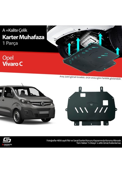 S-Dizayn Opel Vivaro Çelik Karter Muhafaza 2019 Üzeri A+ Kalite