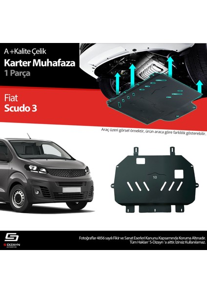 S-Dizayn Fiat Scudo Çelik Karter Muhafaza 2020 Üzeri A+ Kalite
