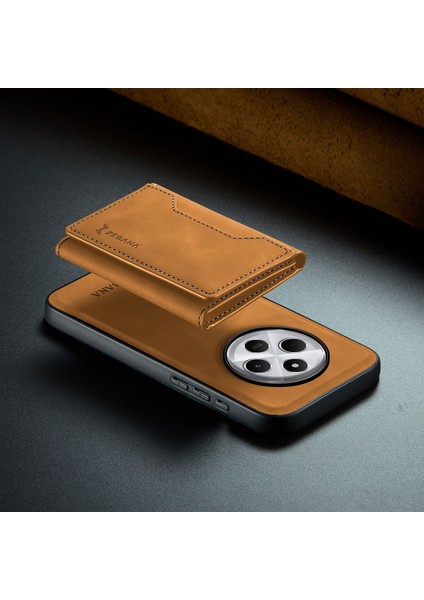 Xiaomi Redmi 14C Uyumlu Kılıf Zebana 2in1 Elite Class Cüzdanlı Deri Kılıf Kahverengi fiyatları