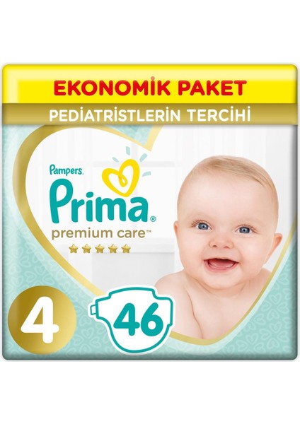 Premium Care Bebek Bezi Ekonomik Paket 4 Beden 46 Adet