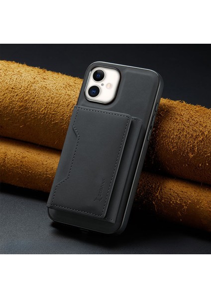 Apple iPhone 16 Plus Uyumlu Kılıf Zebana 2in1 Elite Class Cüzdanlı Deri Kılıf Siyah