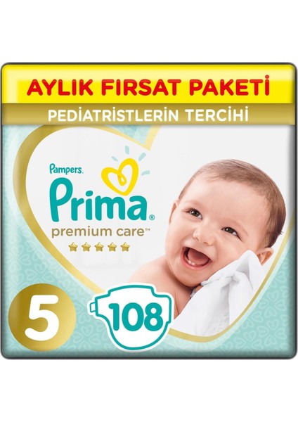 Premium Care Aylık Fırsat Paketi 5 Beden 108 Adet