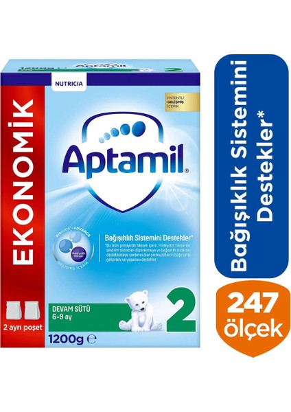 Aptamil Devam Sütü Maması No2 6-9 Ay 1200 gr fiyatları