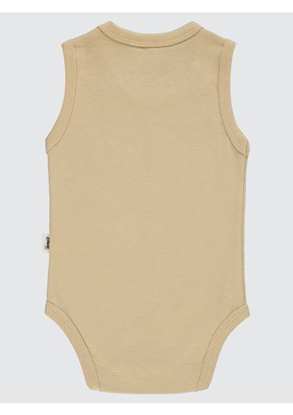 Bebek Çıtçıtlı Badi 3-9 Ay Sütlü Kahve