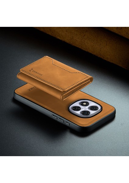 Xiaomi Redmi Note 14 Pro Uyumlu Kılıf Zebana 2in1 Elite Class Cüzdanlı Deri Kılıf Kahverengi fiyatları