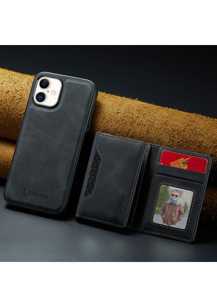 Apple iPhone 16 Plus Uyumlu Kılıf Zebana 2in1 Elite Class Cüzdanlı Deri Kılıf Siyah modelleri