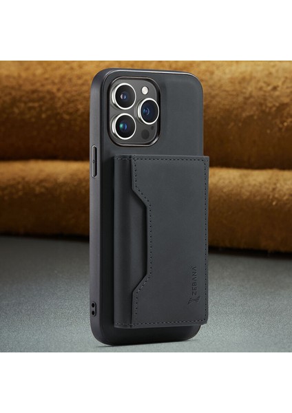Apple iPhone 16 Pro Uyumlu Kılıf Zebana 2in1 Elite Class Cüzdanlı Deri Kılıf Siyah fiyatları