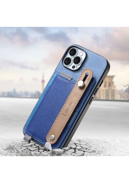 Apple iPhone 16 Pro Max Uyumlu Kılıf Zebana 2in1 Best Deri Kılıf Mavi fiyatları