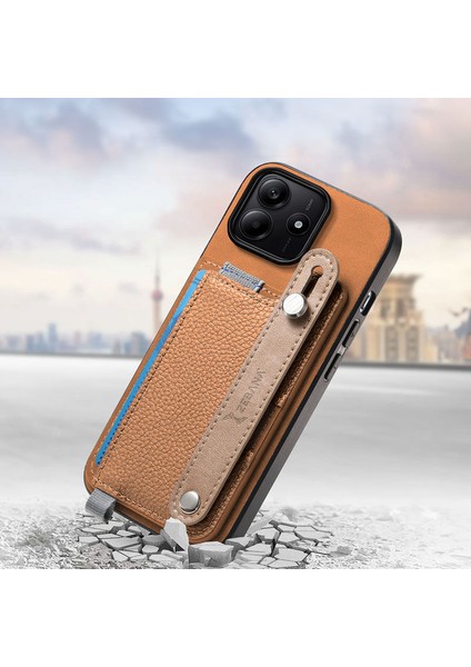 Xiaomi Redmi Note 14 Uyumlu Kılıf Zebana 2in1 Best Deri Kılıf Kahverengi fiyatları
