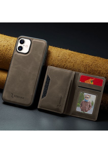 Apple iPhone 16 Plus Uyumlu Kılıf Zebana 2in1 Elite Class Cüzdanlı Deri Kılıf Koyu Kahverengi modelleri