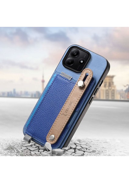 Xiaomi Redmi Note 14 Uyumlu Kılıf Zebana 2in1 Best Deri Kılıf Mavi fiyatları