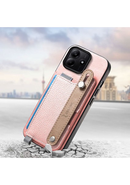 Xiaomi Redmi Note 14 Uyumlu Kılıf Zebana 2in1 Best Deri Kılıf Pembe fiyatları