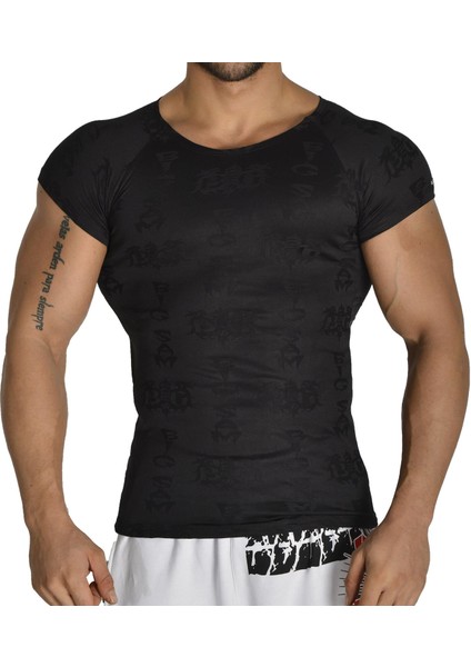 Siyah Slim Fit Body Tişört Big Sam 2817