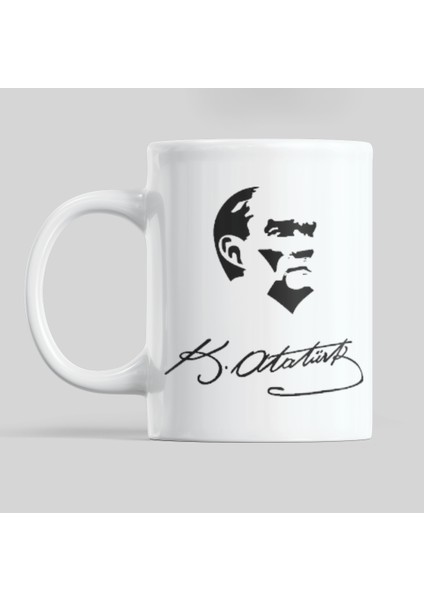 Atam Izindeyiz Yazılı 10 Kasım Atatürk Anma Temalı Baskılı Kupa Bardak