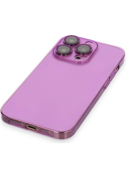Apple iPhone 14 Pro Kılıf Kamera Lens Korumalı Sararmaya Karşı Etkili Sert Pc Lensi Kapak
