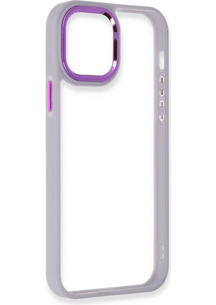 Apple iPhone 12 Pro Max Kılıf Kenarı Silikon Arkası Darbelere Karşı Sert Pc Dora Kapak