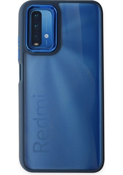Xiaomi Redmi Note 9 4g Kılıf Kenarı Silikon Arkası Darbelere Karşı Sert Pc Dora Kapak