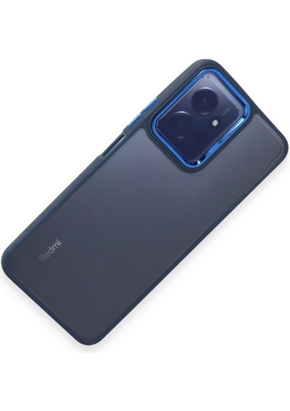 Xiaomi Redmi Note 12 4g Kılıf Kenarı Silikon Arkası Darbelere Karşı Sert Pc Dora Kapak