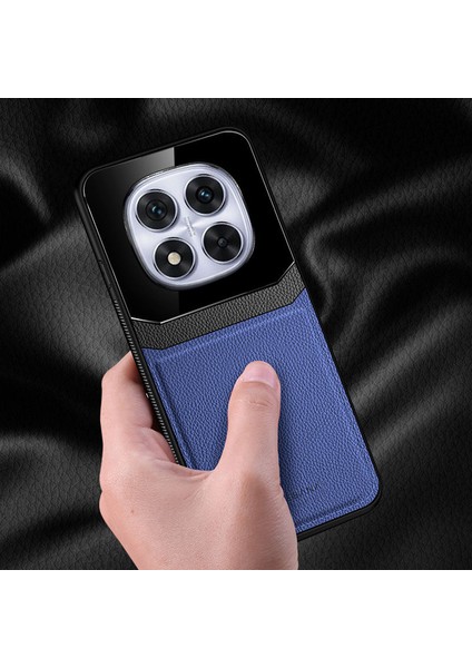 Xiaomi Redmi Note 14 Pro Uyumlu Kılıf Lens Deri Kılıf Lacivert fiyatları