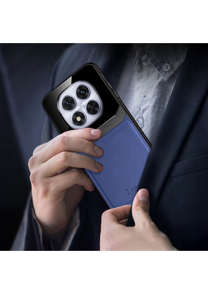 Xiaomi Redmi Note 14 Pro Uyumlu Kılıf Lens Deri Kılıf Lacivert fırsatları