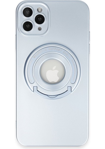 Apple iPhone 11 Pro Kılıf Stand Özellikli Wireless Şarj Destekli Lens Korumalı Magsafe Lukka Kapak