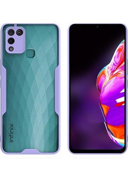 Infinix Hot 10 Play Kılıf Kamera Korumalı Pastel Renkli Esnek Silikon Platin Kapak