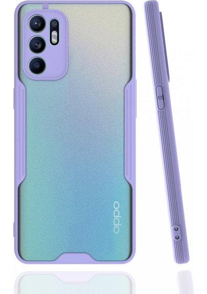 Oppo Reno 6 Kılıf Kamera Korumalı Pastel Renkli Esnek Silikon Platin Kapak