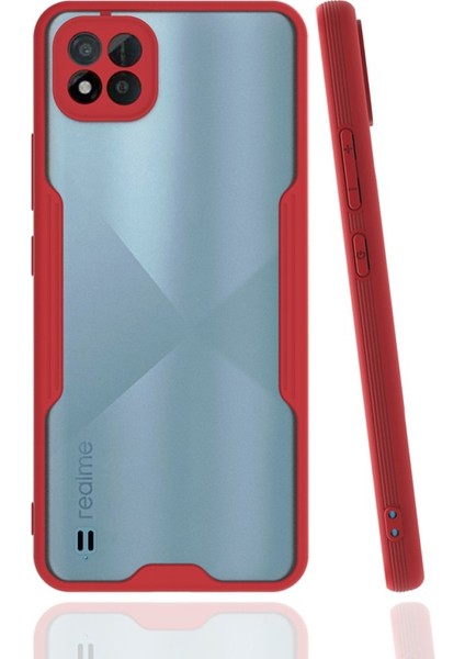 Realme C11 2021 Kılıf Kamera Korumalı Pastel Renkli Esnek Silikon Platin Kapak