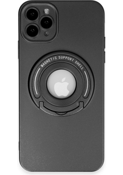 Apple iPhone 12 Pro Kılıf Stand Özellikli Wireless Şarj Destekli Lens Korumalı Magsafe Lukka Kapak