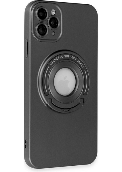 Apple iPhone 12 Pro Kılıf Stand Özellikli Wireless Şarj Destekli Lens Korumalı Magsafe Lukka Kapak