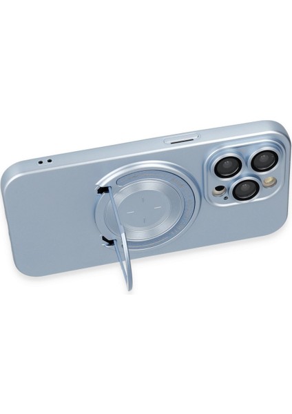 Apple iPhone 14 Pro Kılıf Stand Özellikli Wireless Şarj Destekli Lens Korumalı Magsafe Lukka Kapak
