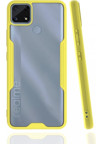 Realme C25S Kılıf Kamera Korumalı Pastel Renkli Esnek Silikon Platin Kapak