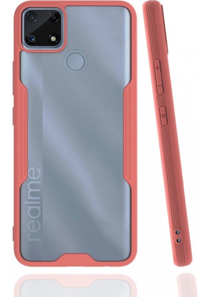 Realme C25S Kılıf Kamera Korumalı Pastel Renkli Esnek Silikon Platin Kapak