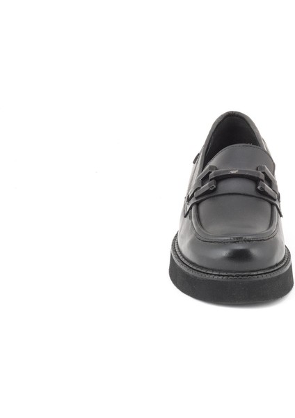 2451352k Kadın Deri Tokalı Ayakkabı - Siyah Rugan - 36 modelleri