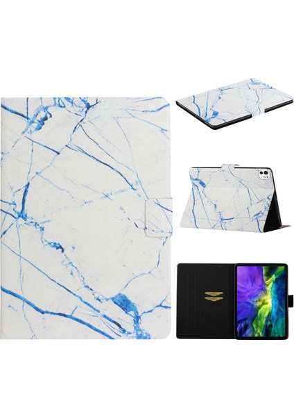 iPad Pro 11 (2024) Deri Standlı Tablet Kart Tutucu Tablet Kılıfı (Yurt Dışından)