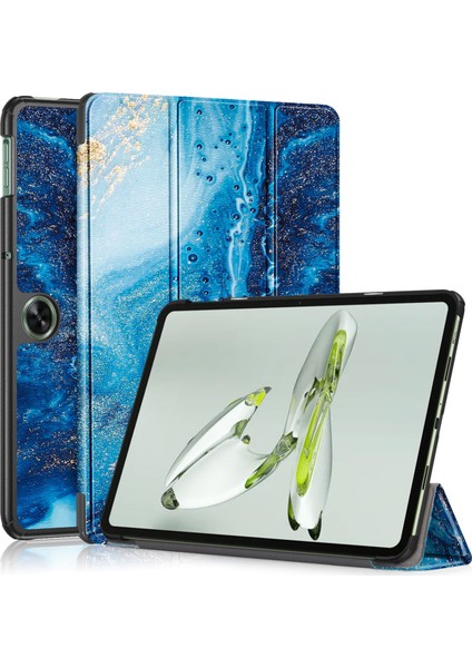 Oneplus Pad Go Oppo Pad Air 2 Akıllı Tam Gövde Üç Katlı Standlı Desen Tablet Kılıfı (Yurt Dışından)