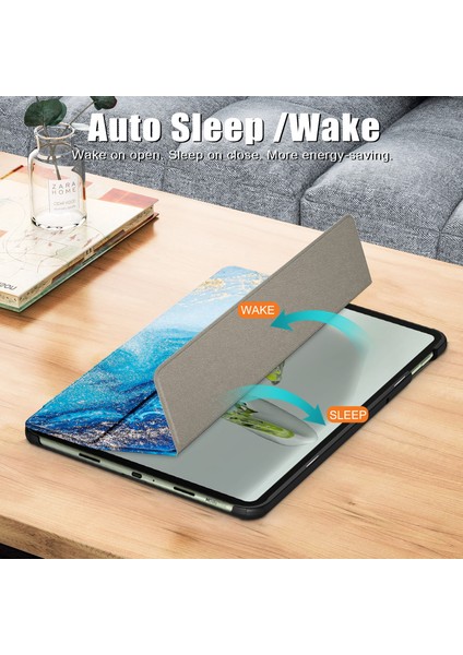 Oneplus Pad Go Oppo Pad Air 2 Akıllı Tam Gövde Üç Katlı Standlı Desen Tablet Kılıfı (Yurt Dışından) modelleri