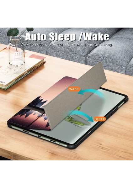 Oneplus Pad Go Oppo Pad Air 2 Akıllı Tam Gövde Üç Katlı Standlı Desen Tablet Kılıfı (Yurt Dışından) modelleri