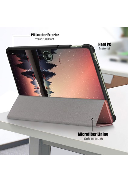 Oneplus Pad Go Oppo Pad Air 2 Akıllı Tam Gövde Üç Katlı Standlı Desen Tablet Kılıfı (Yurt Dışından) indirimleri