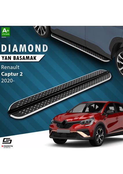 Renault Captur 2 Diamond Krom Yan Basamak 183 cm 2020 Üzeri A+ Kalite