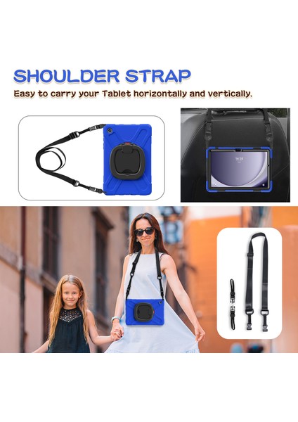 Samsung Galaxy Tab A9 Case Rotary Kickstandlı Kayışlı Tablet Kılıfı (Yurt Dışından) indirimleri