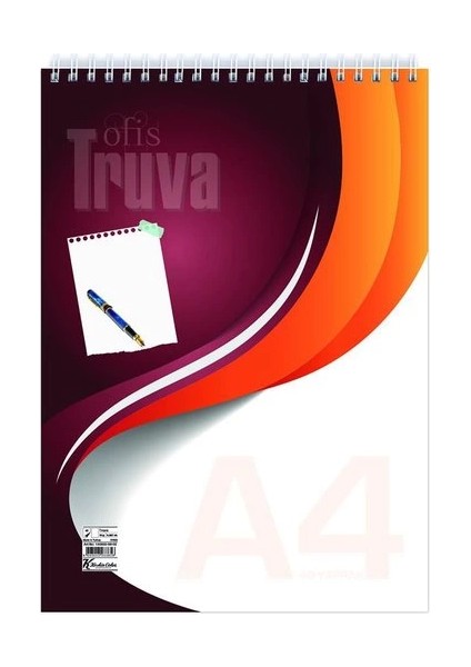 Truva Spiralli Bloknot A4 Düz 40 Yaprak (145500)