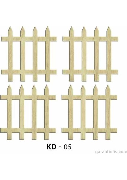 Hobi-Art Kd 05 Bahçe Çiti Dekoratif Mini Ahşap Obje