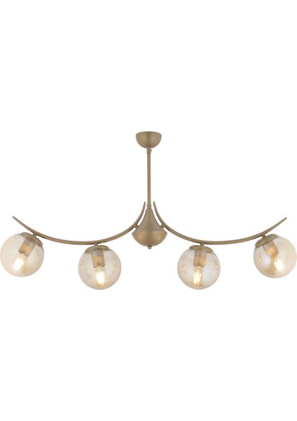 Germaine 4'lü Sıralı Eskitme Bal Camlı Modern Oturma Odası Salon Avize fiyatları